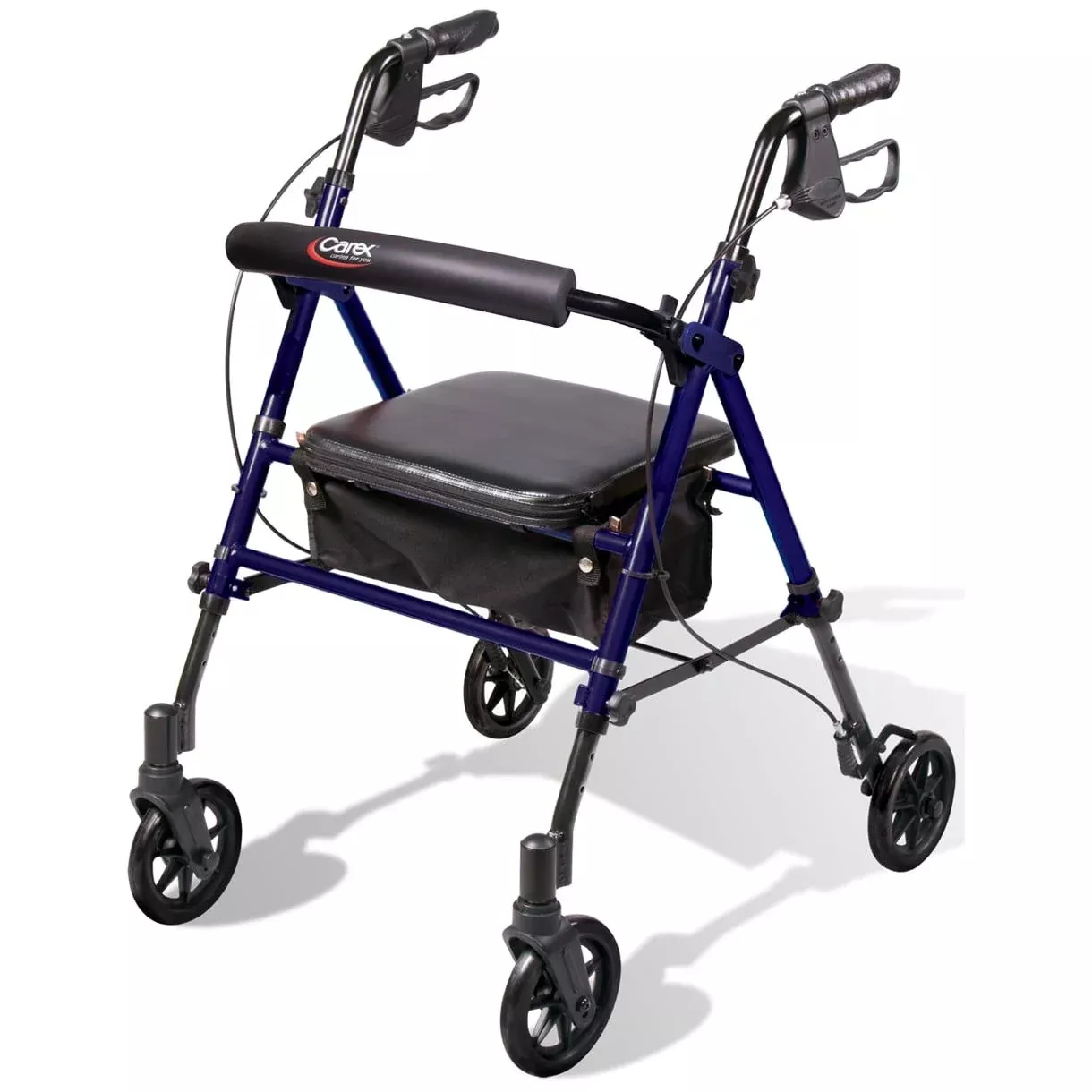 Carex Health Brands Rolling Walker, Step N' Rest