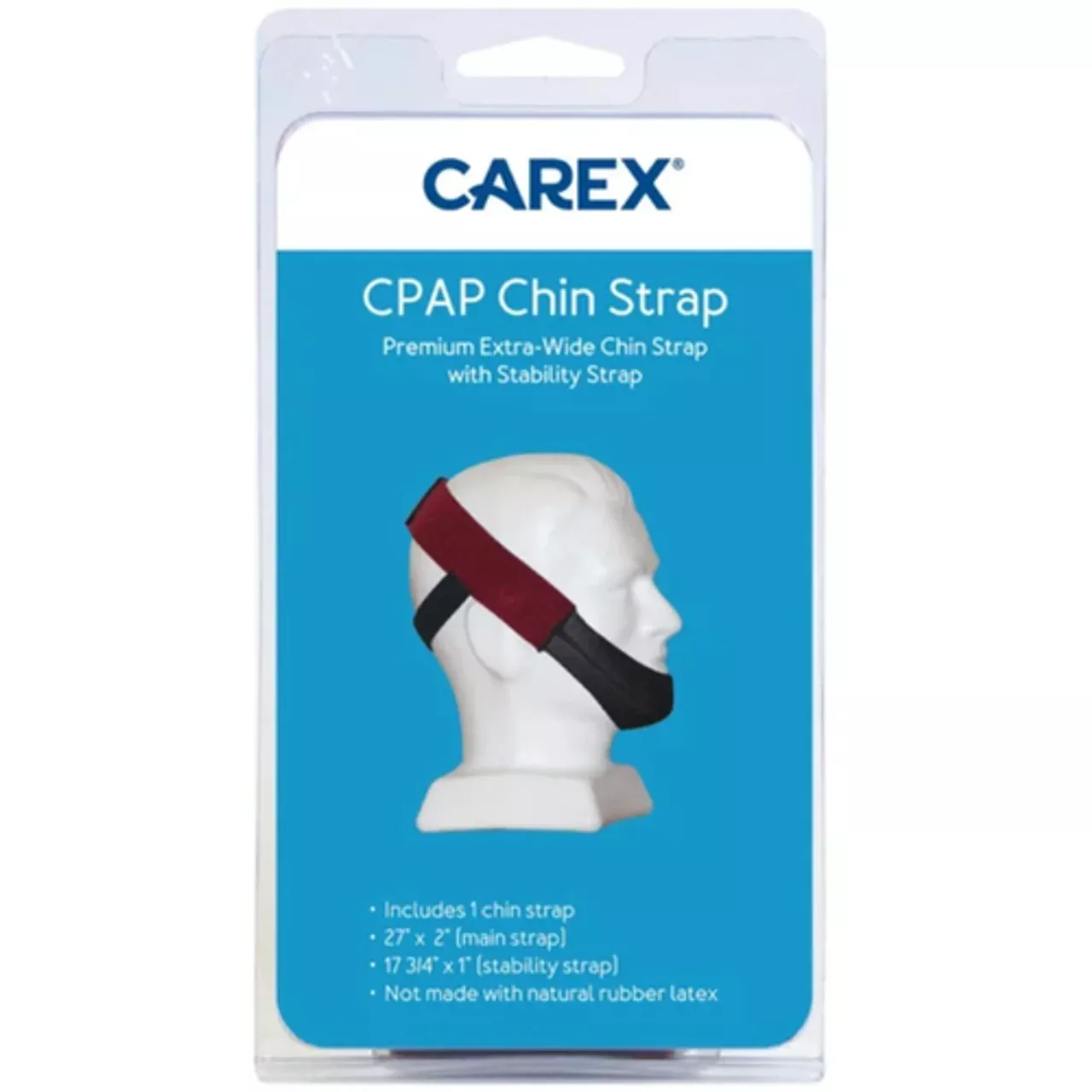 Carex Philips-Style Premium Chin Strp Ruby Red