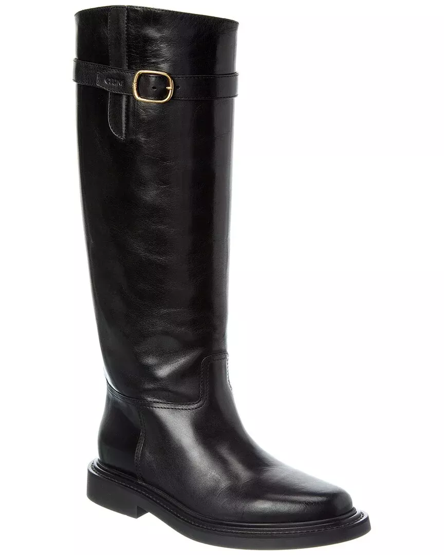 Celine Universite Leather Knee-High Boot