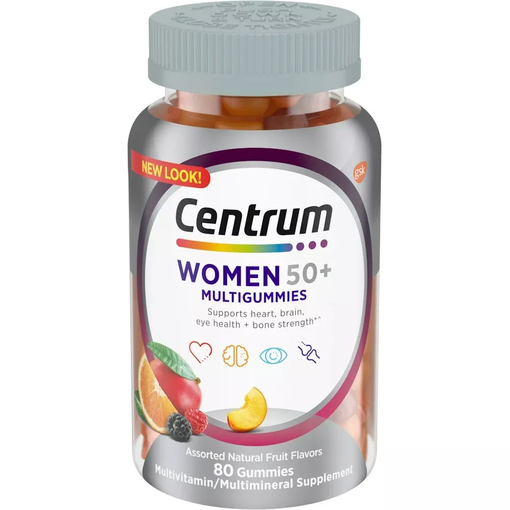 Centrum Women 50+ Assorted Fruit MultiGummies, 80 EA