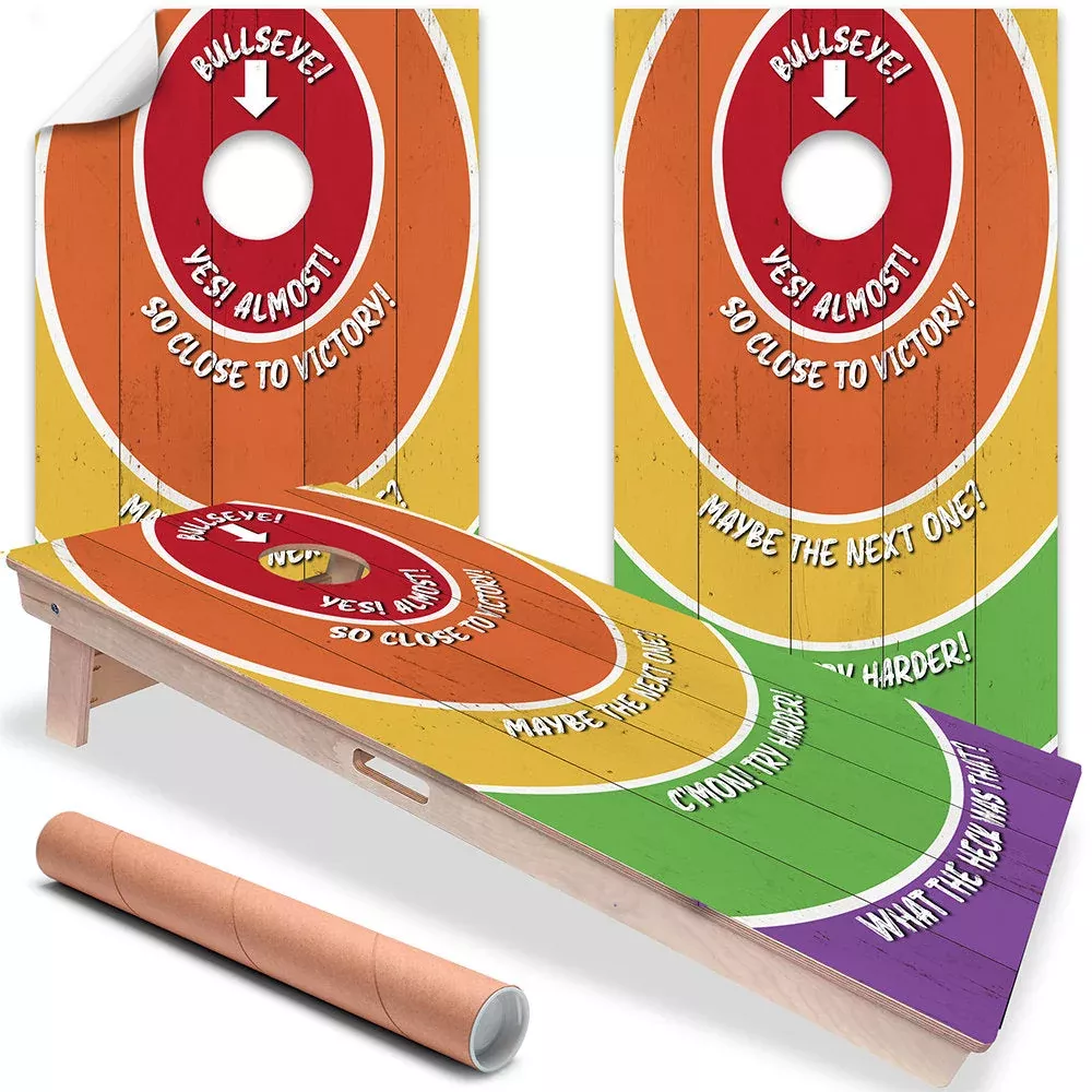 Challenge Circles - Cornhole Board Wrap - Set of 2