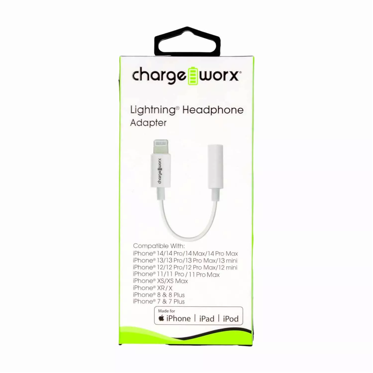 Charge Worx Lightning to 3.5 mm Headphone Adapter