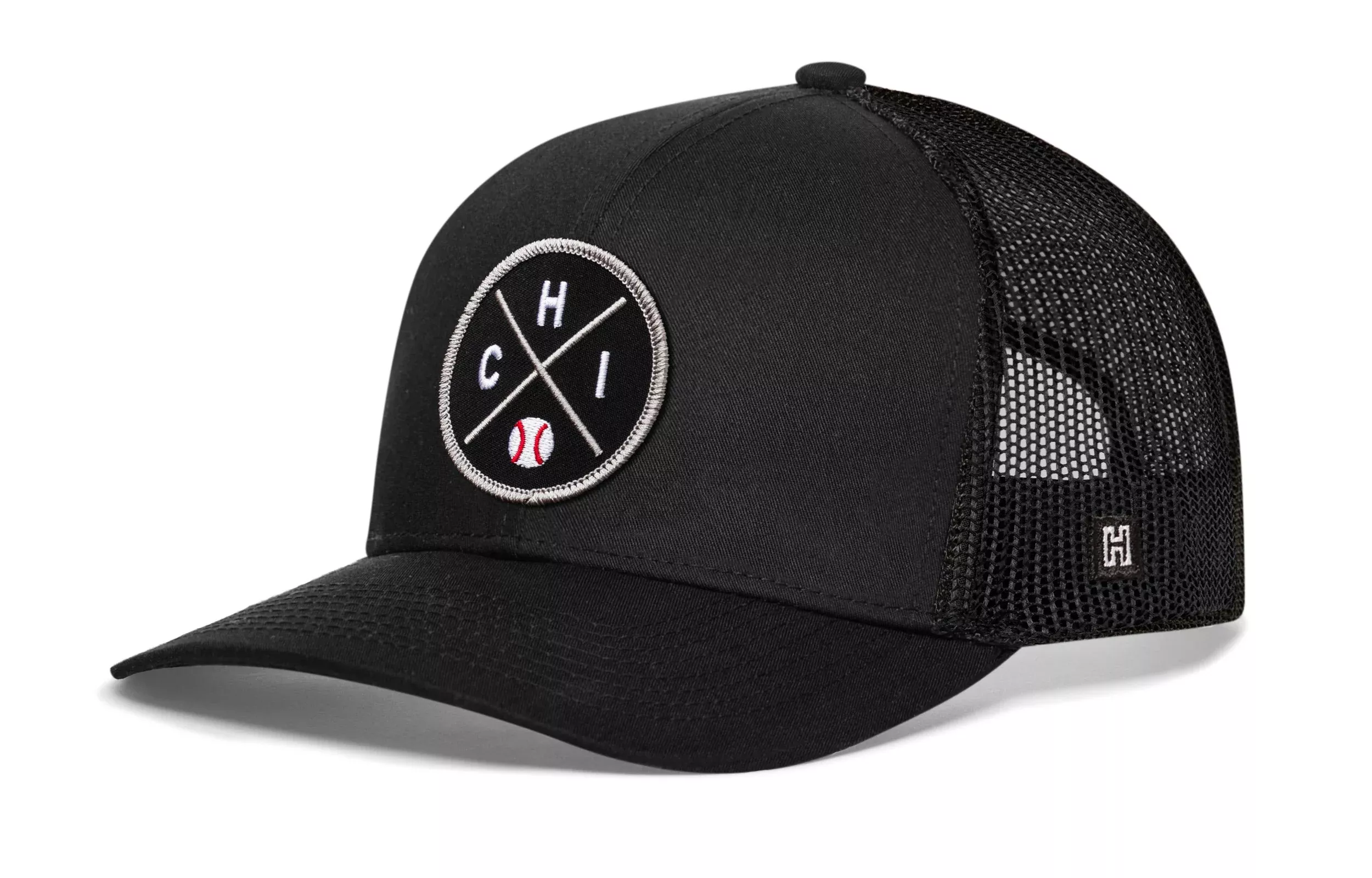 Chicago Baseball Trucker Hat|Black CHI X Snapback
