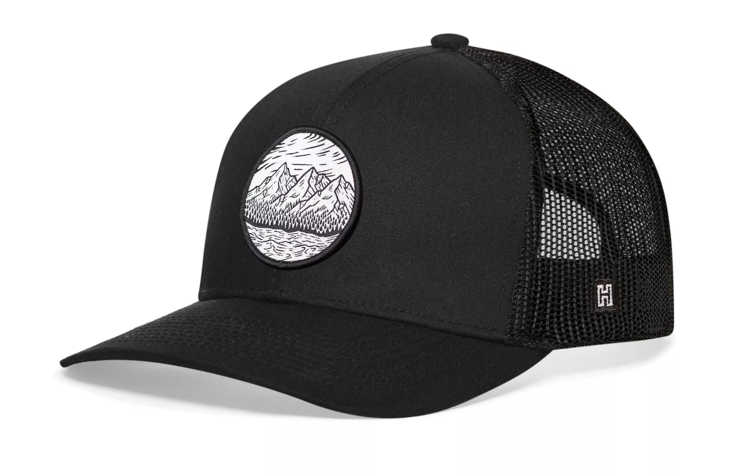 Circle Mountain and Trees Trucker Hat|Outdoors Snapback