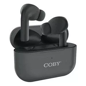 Coby True Wireless Earpods with Compact Charging Case – Black