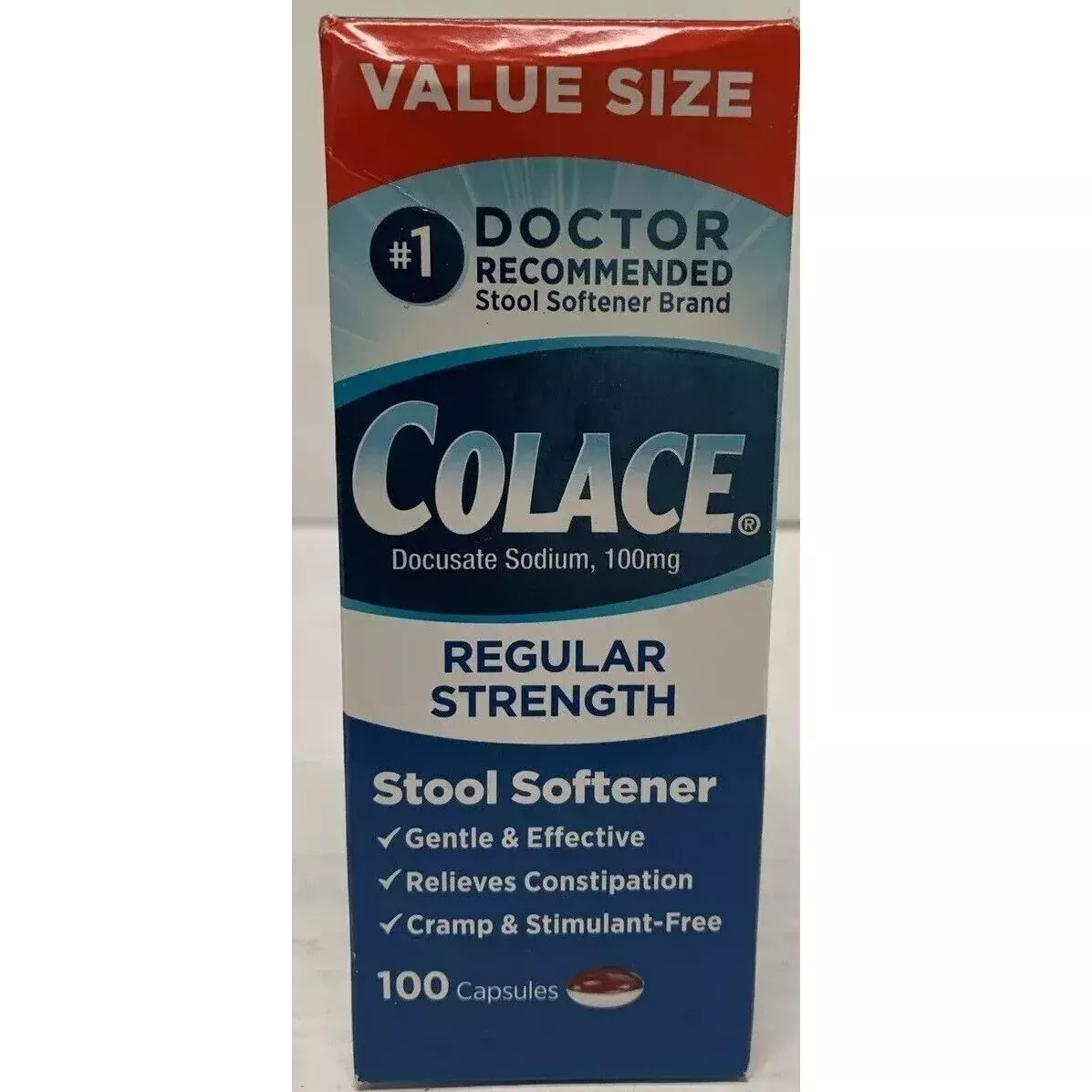 Colace Regular Strength Stool Softener – Value Size Capsules