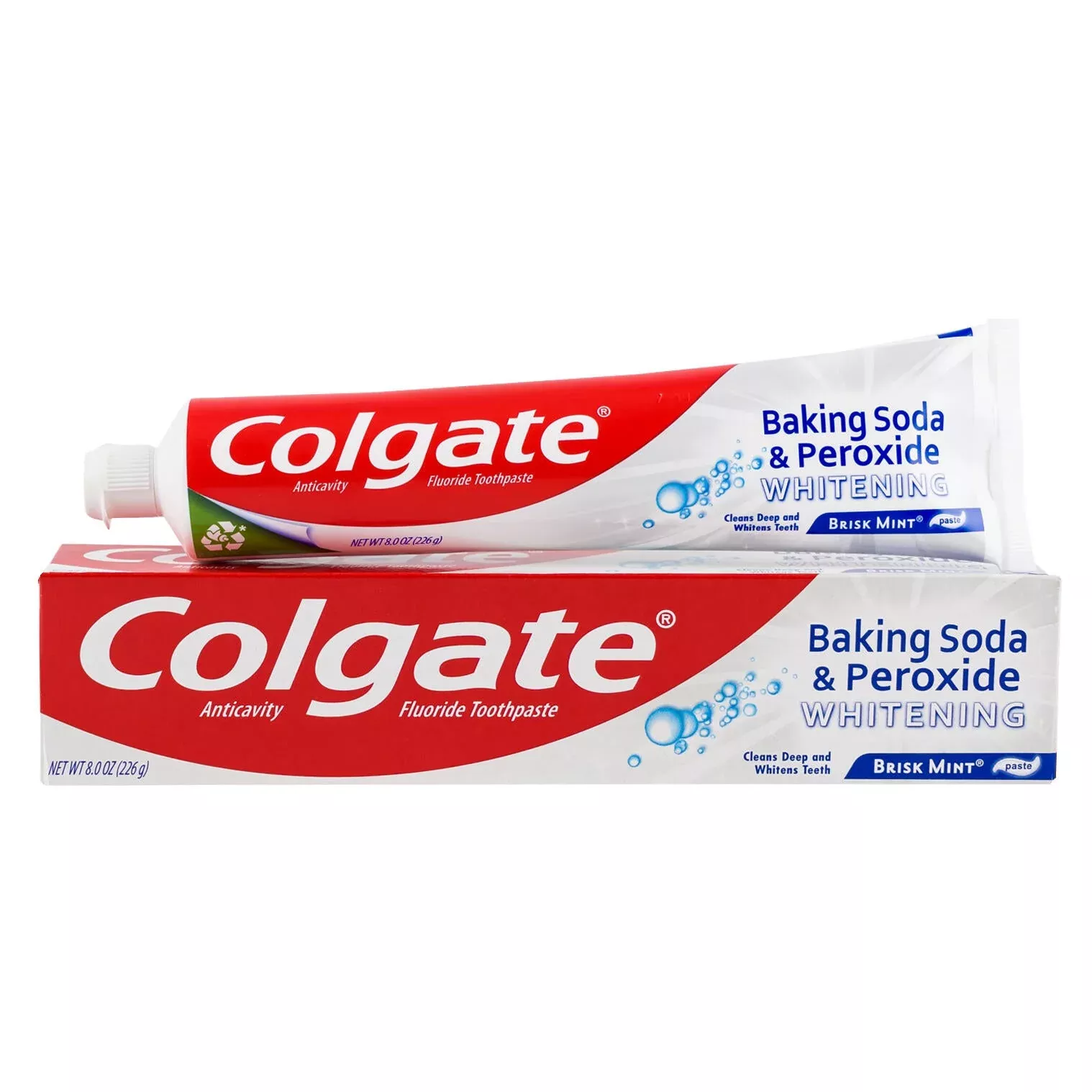 Colgate Baking Soda & Peroxide 0.76% Brisk Mint Toothpaste, 8 oz