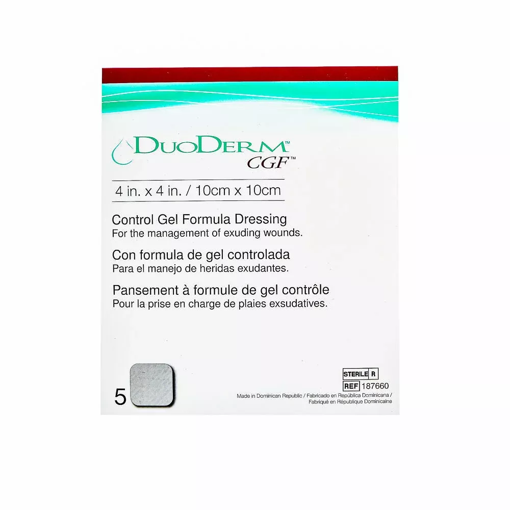 ConvaTec DuoDERM CGF Sterile Hydrocolloid Dressing – 4" x 4"