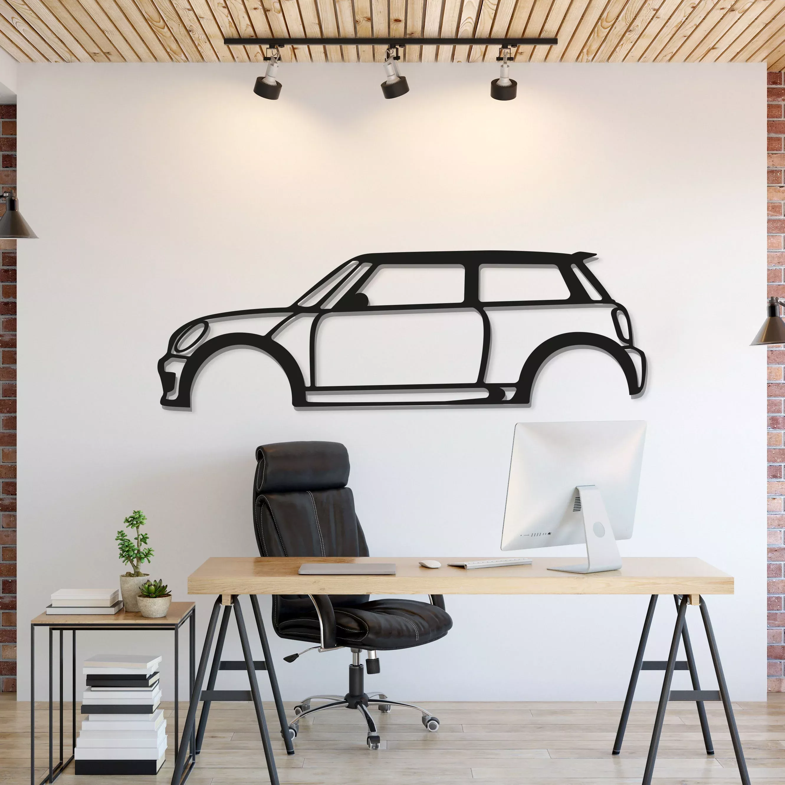 Cooper S Metal Car Wall Art- MT0913