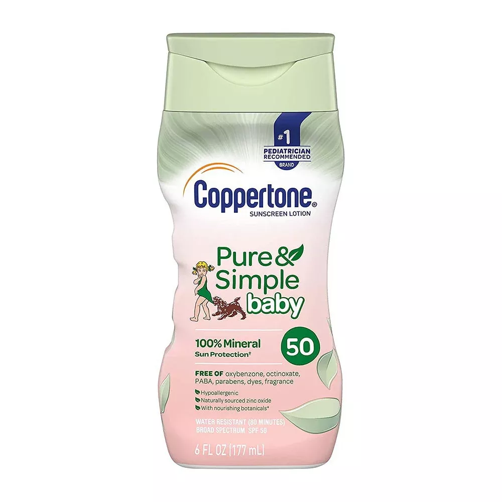 Coppertone Sunscreen Lotion, Pure & Simple Baby, SPF 50