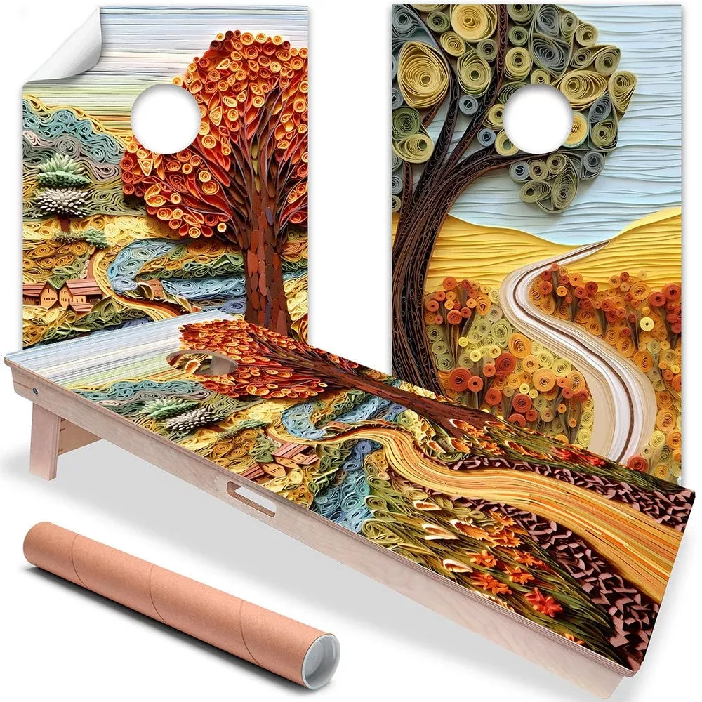 Country Roads - Cornhole Board Wrap - Set of 2