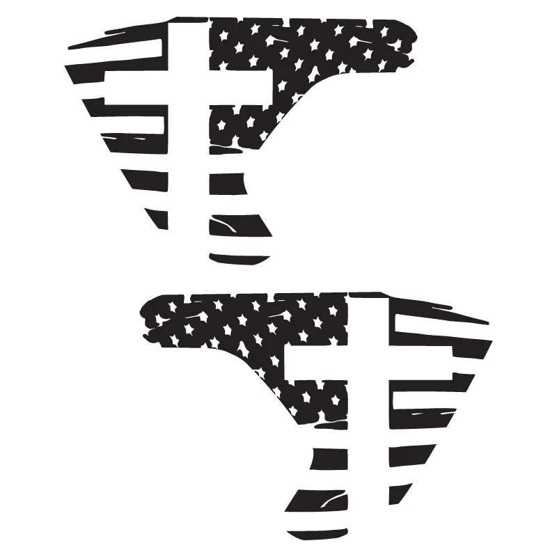 Cross Flag Vent Decals
