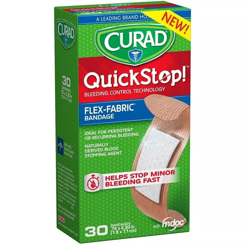 Curad QuickStop! Bandage, Flex-Fabric
