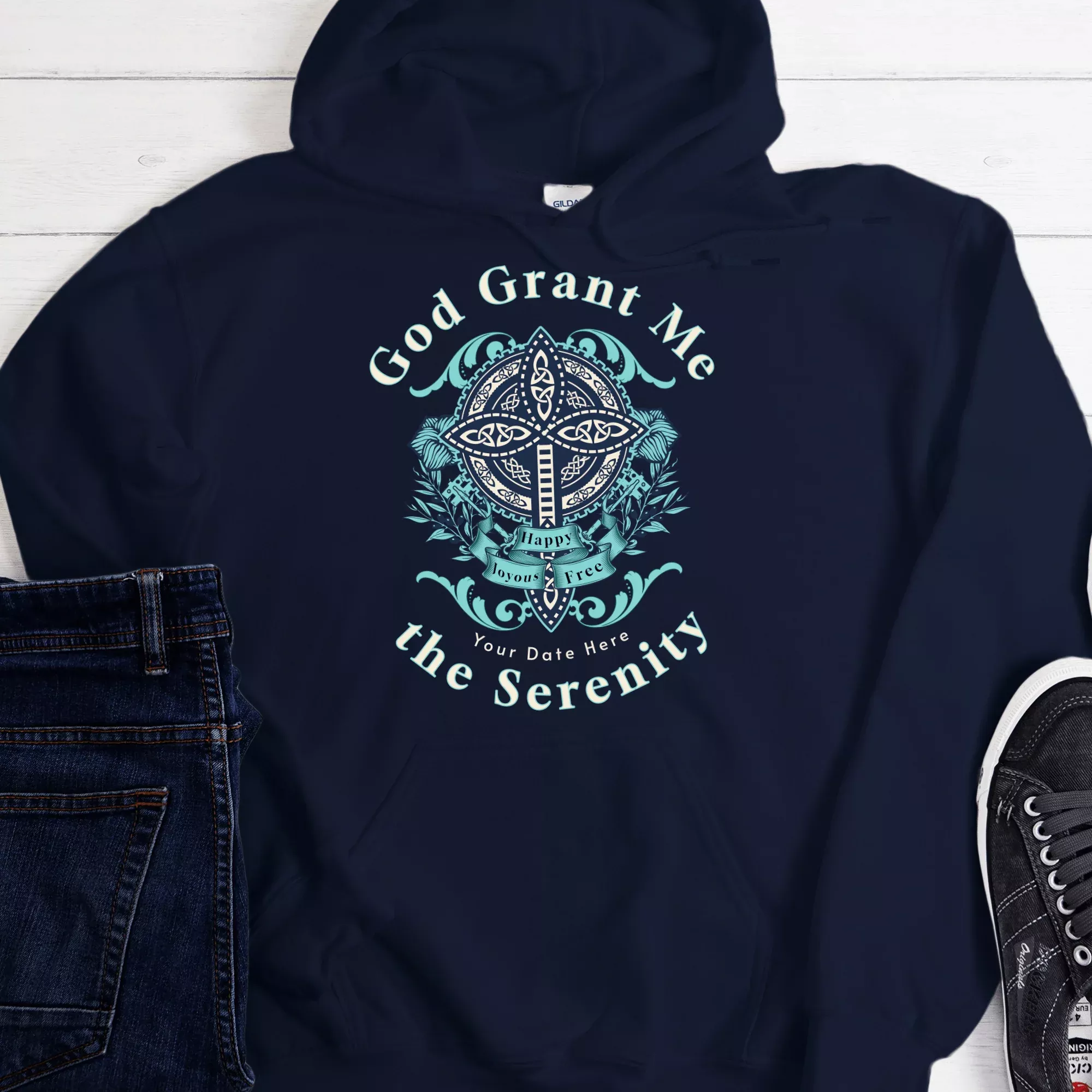 Custom Recovery Hoodie | Inspiring Sobriety |God Grant Me The Serenity