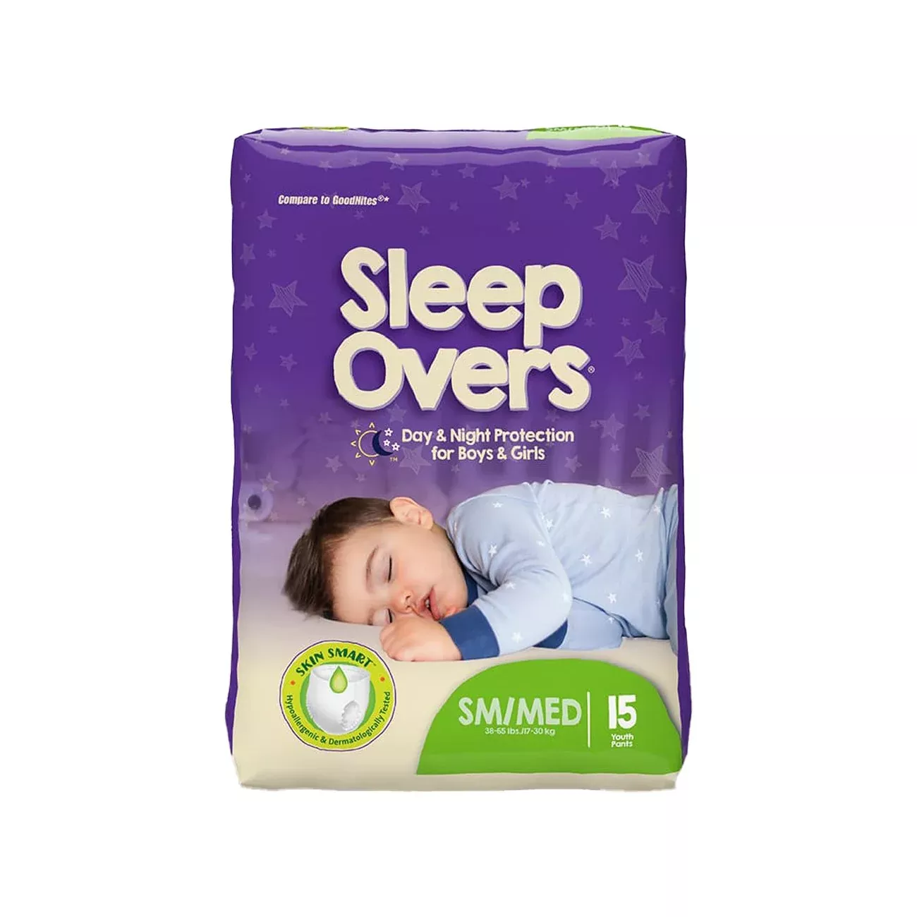 CutiesSleep Overs Unisex Absorbent UnderwearSmall / Medium15Ct
