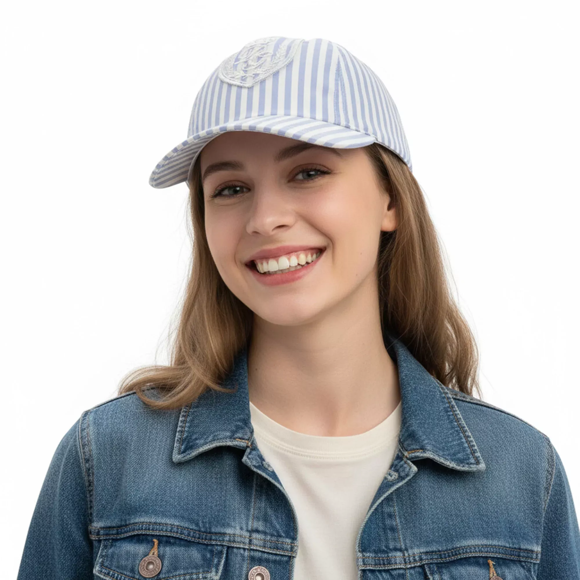 Dolce & Gabbana BlueWhite Classic Striped Cap