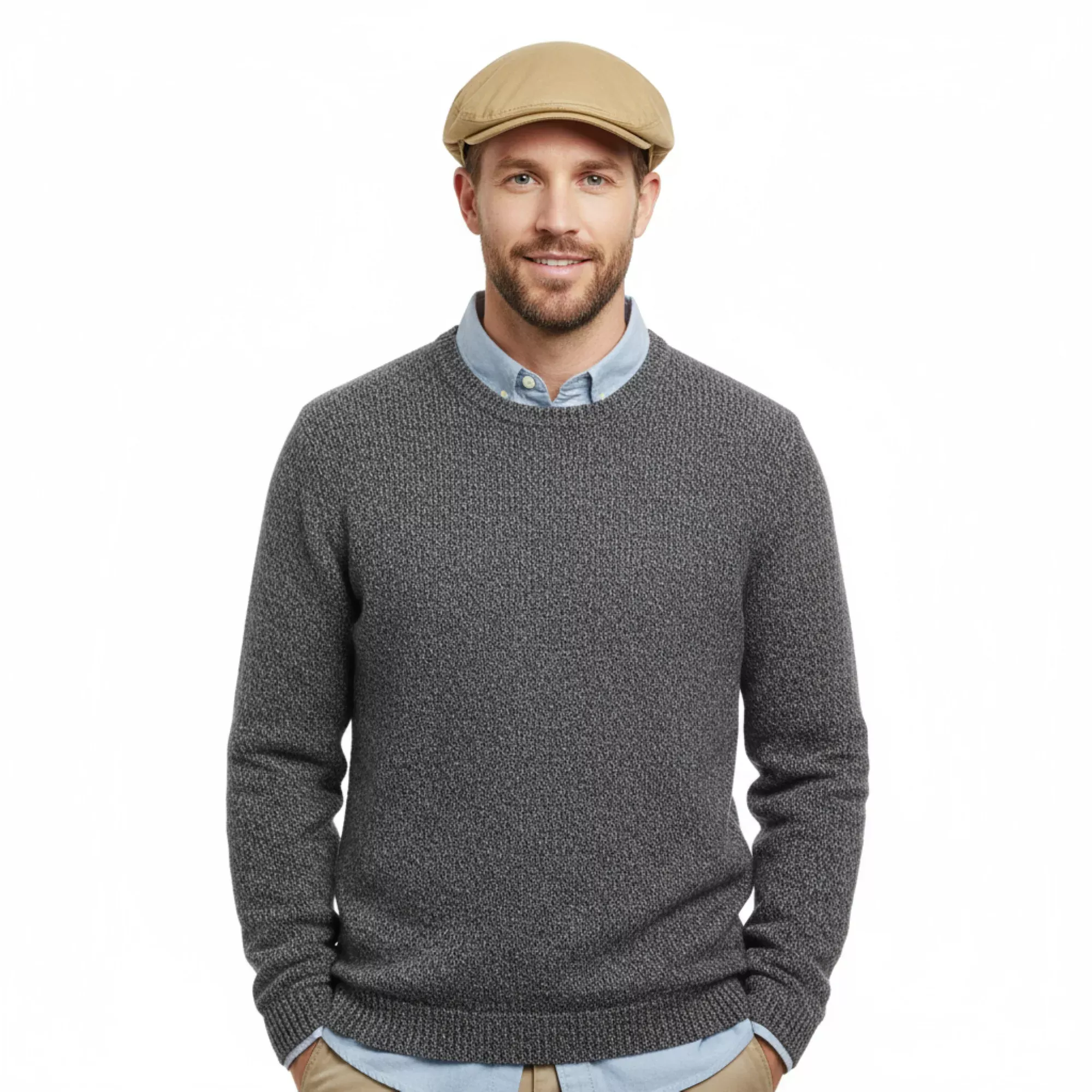 Dolce & GabbanaBeige Traditional Flat Cap-