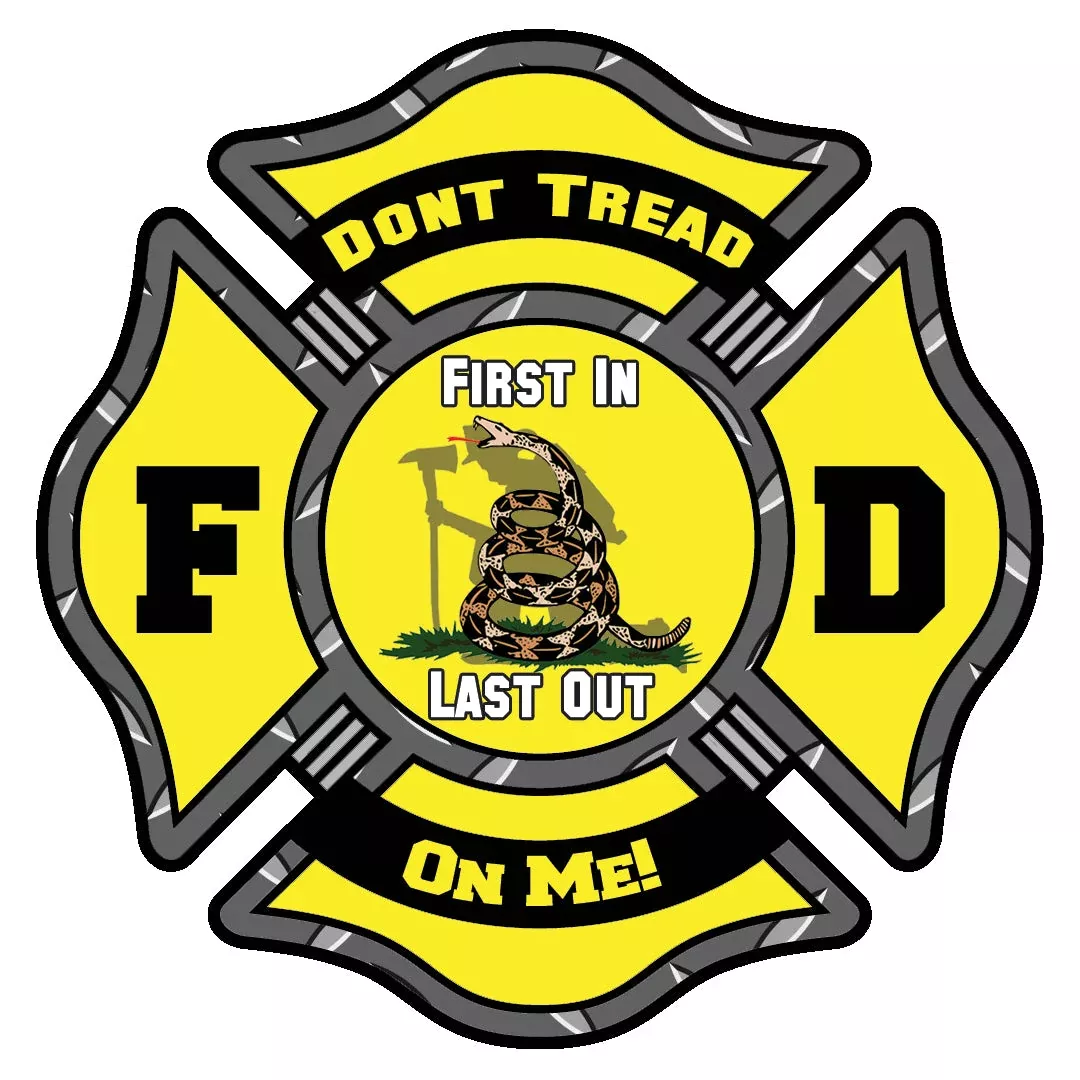 DON'T TREAD ON ME FIREFIGHTER HELMET DECAL