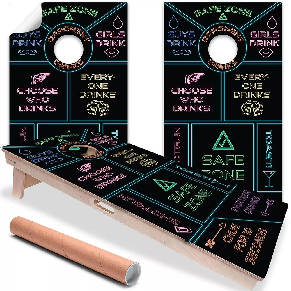 Drinking Game - Cornhole Board Wrap - Set of 2
