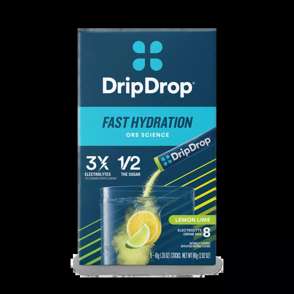 Drip Drop Lemon Lime Fast Hydration Electrolyte Drink Mix