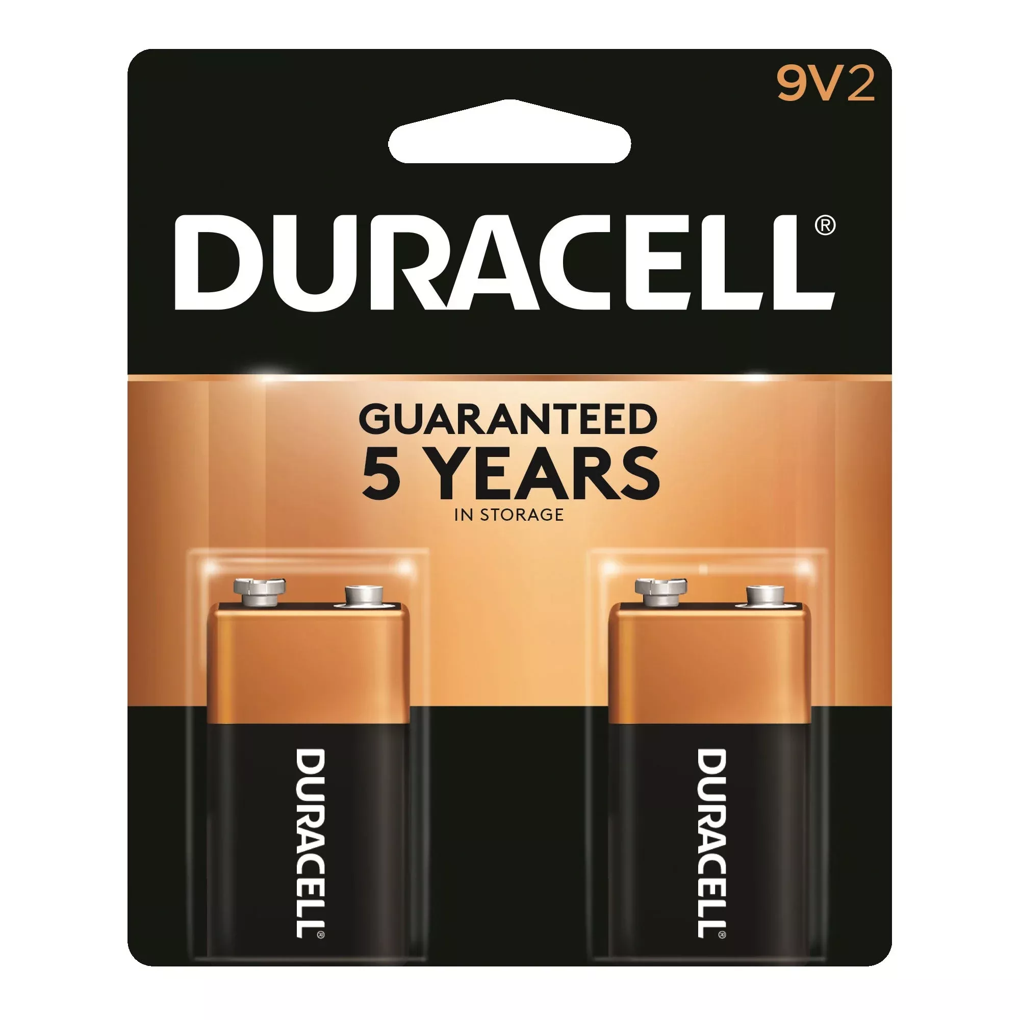 Duracell Coppertop 9V Batteries - 2pk Alkaline Battery
