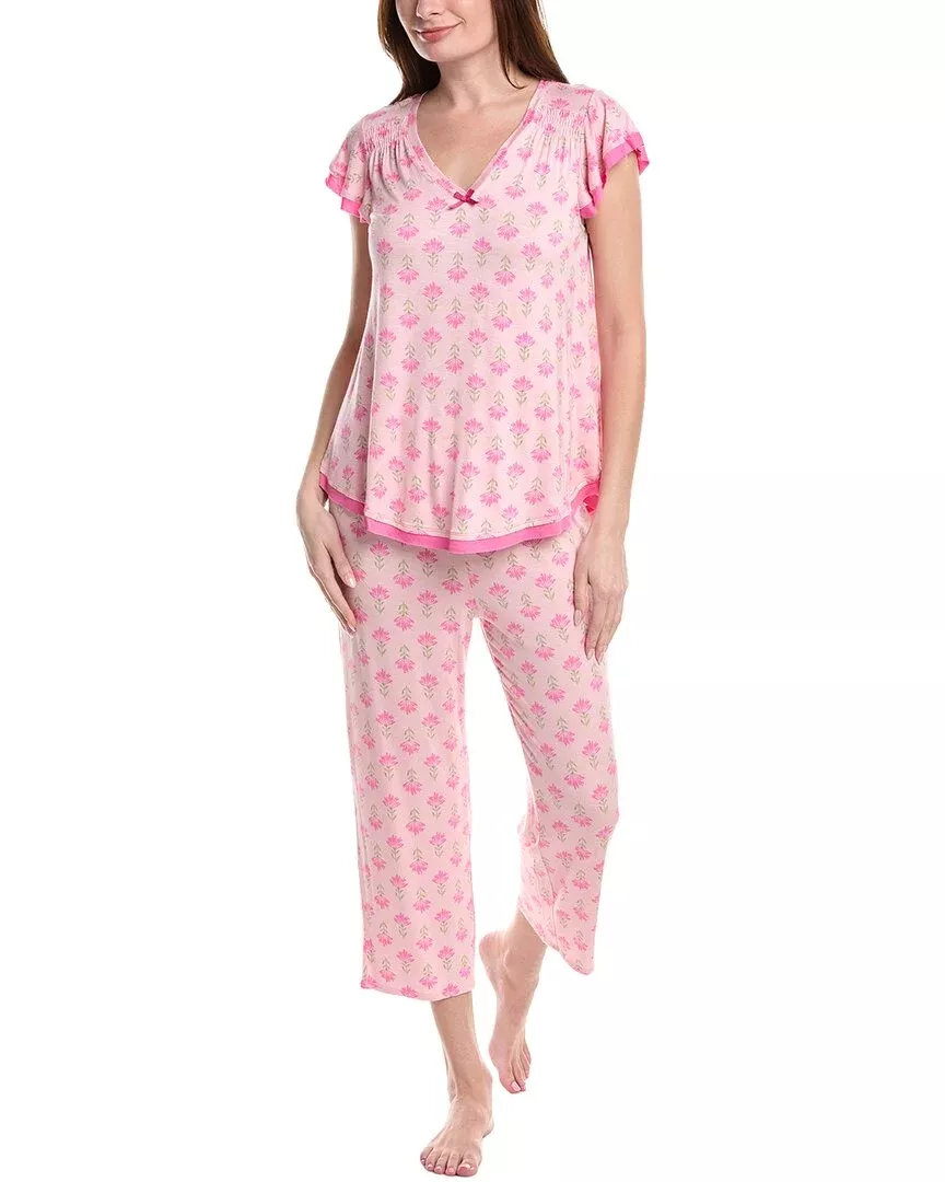Ellen Tracy 2Pc Cropped Pajama Set