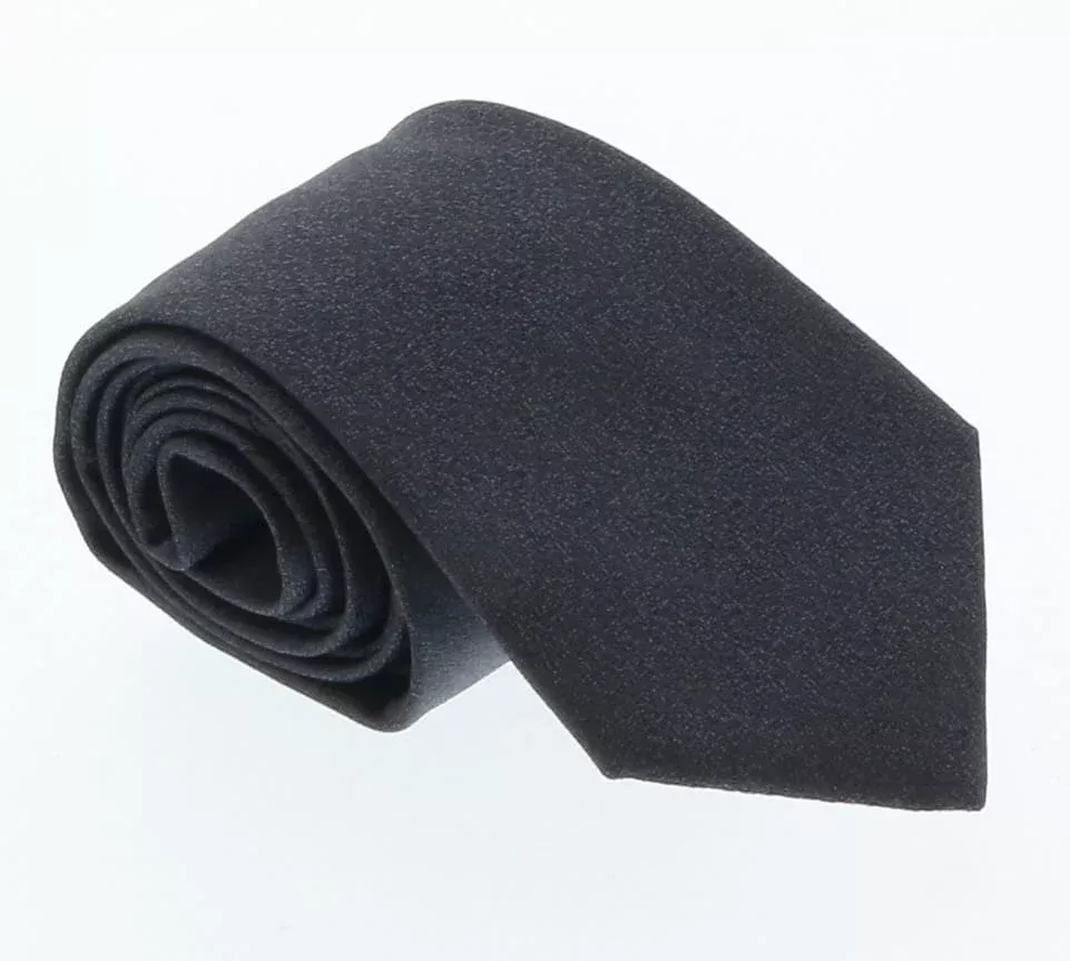 Emporio Armani Grey Solid 100% Silk Mens Tie