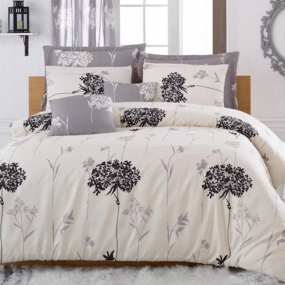 Eponj Double Bedding Set - Easy Iron Cotton Polyester Blend - Comfortable & Stylish