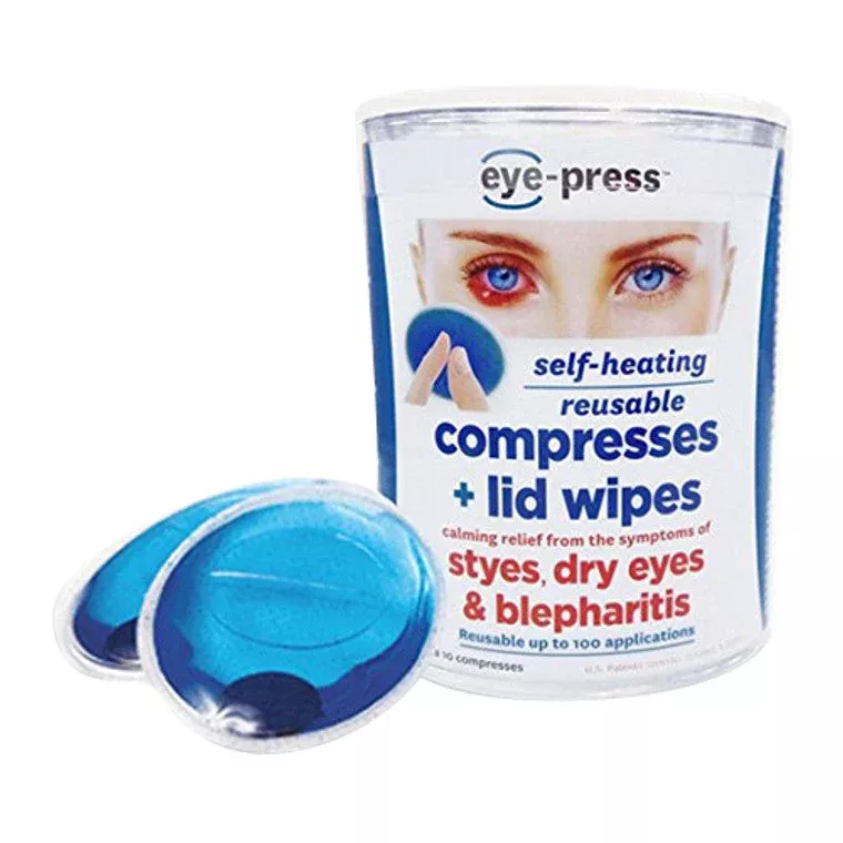 Eye Press Self Heating Reusable Compress & Lid Wipes