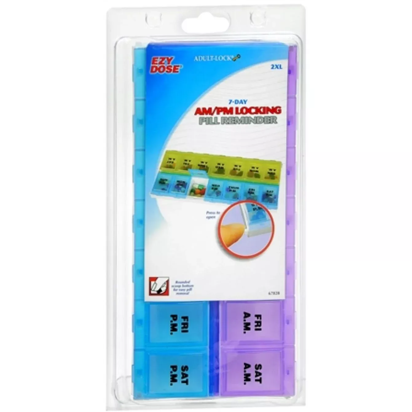 Ezy Dose Weekly AM/PM Locking Pill Planner - 2XL (Each)