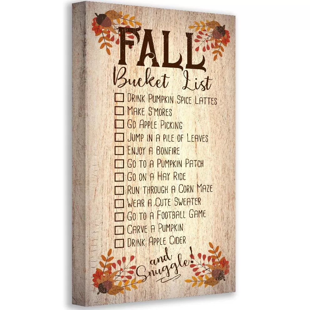 Fall Bucket List - Canvas