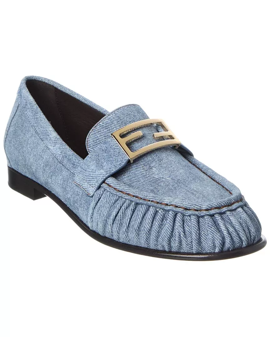 Fendi Baguette Denim Loafer