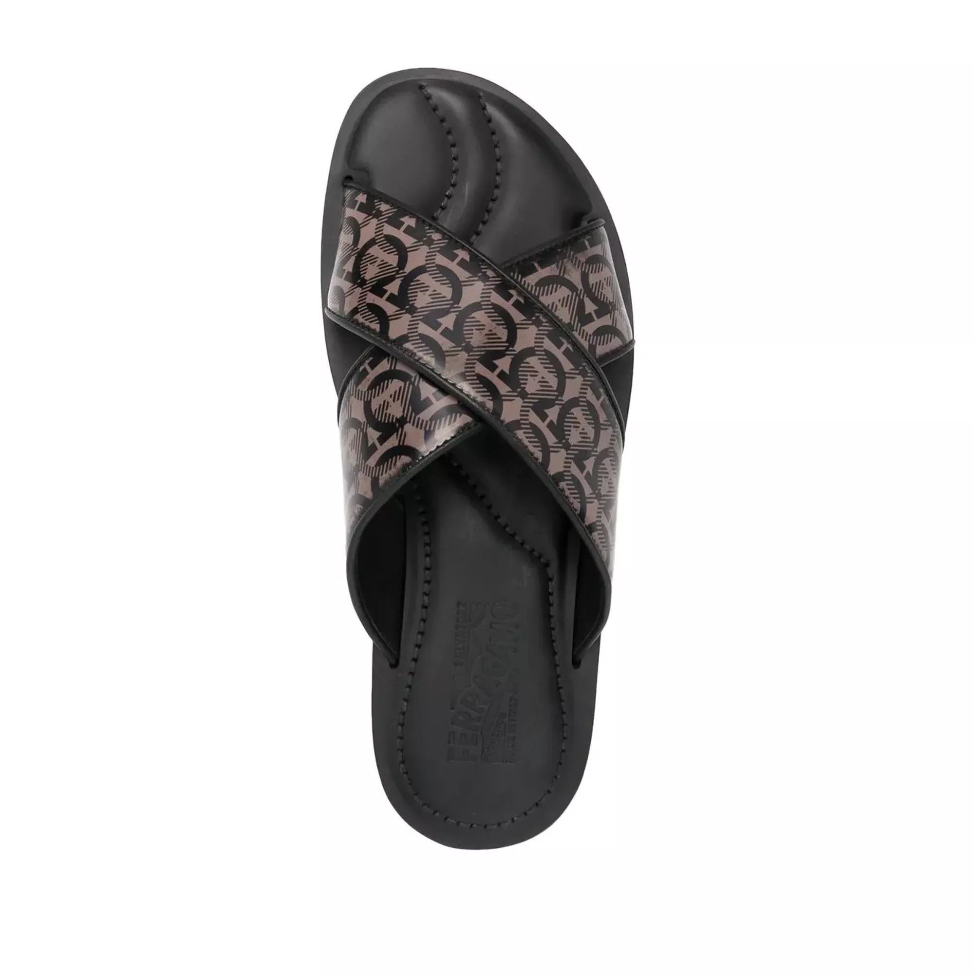 Ferragamo Gancini Crossover Strap Sandals