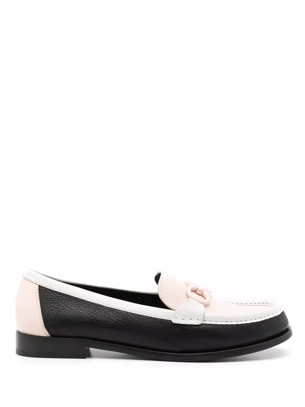 Ferragamo Gancini Leather Moccasin Loafers