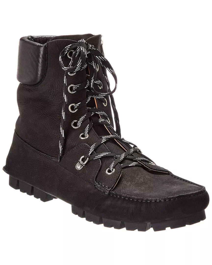 Ferragamo Grifo Leather Hiking Boot