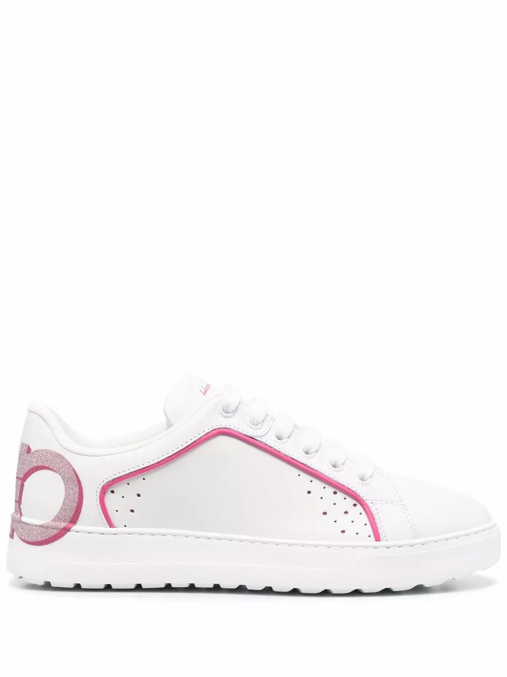Ferragamo Manhattan Gancini-Print Sneakers