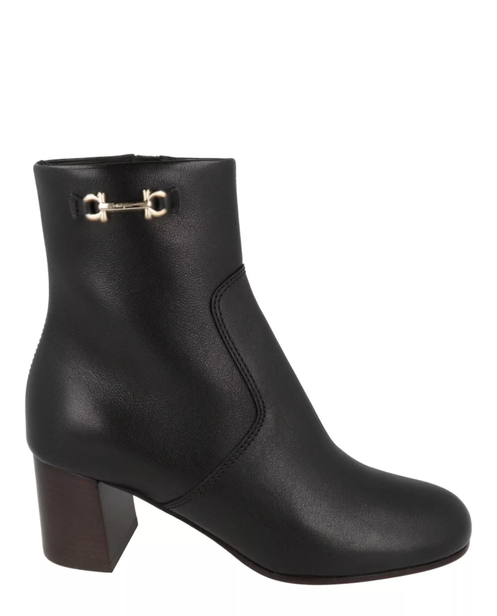 Ferragamo Womens Otello Leather Booties