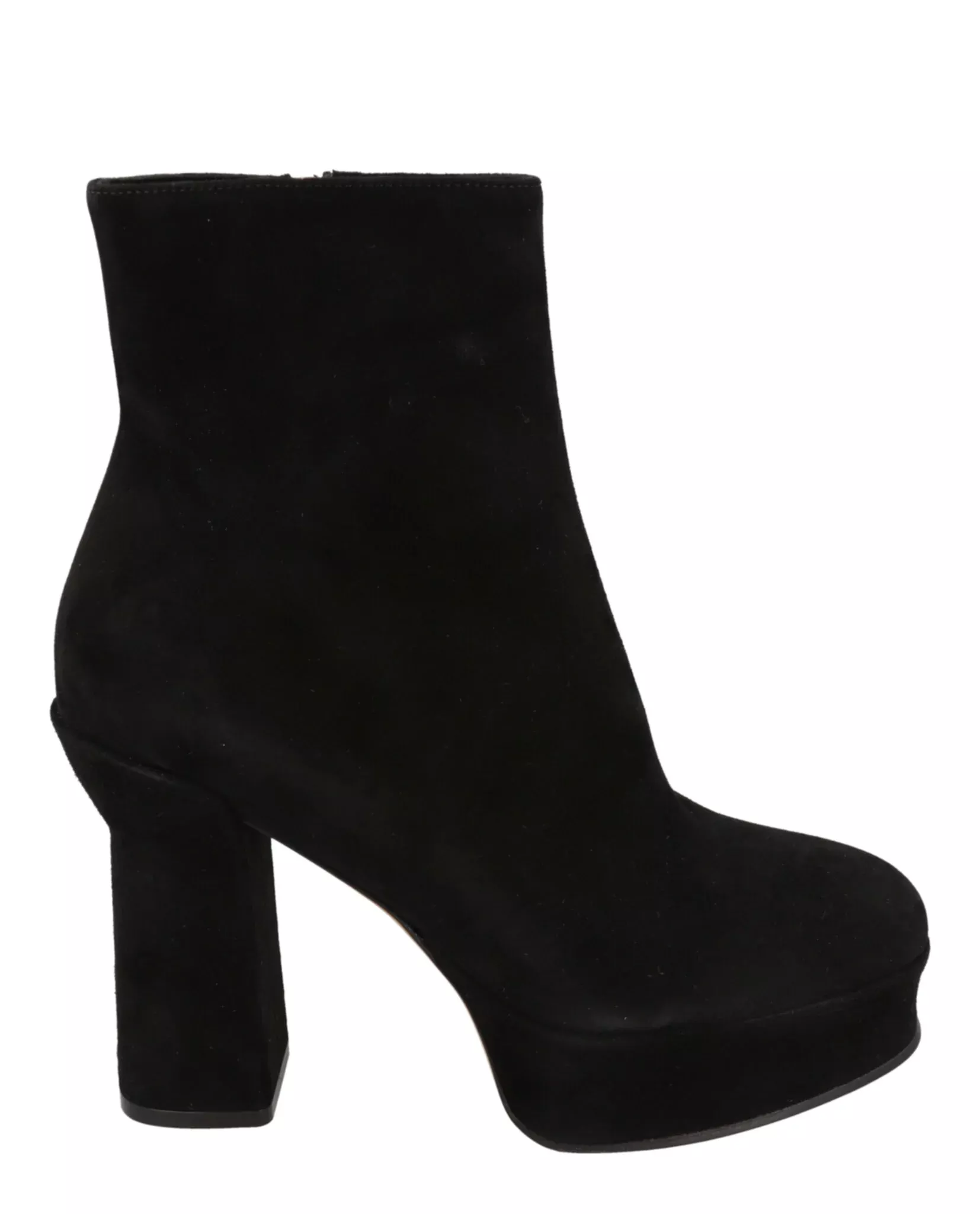 Ferragamo Womens Sandra Suede Platform Booties