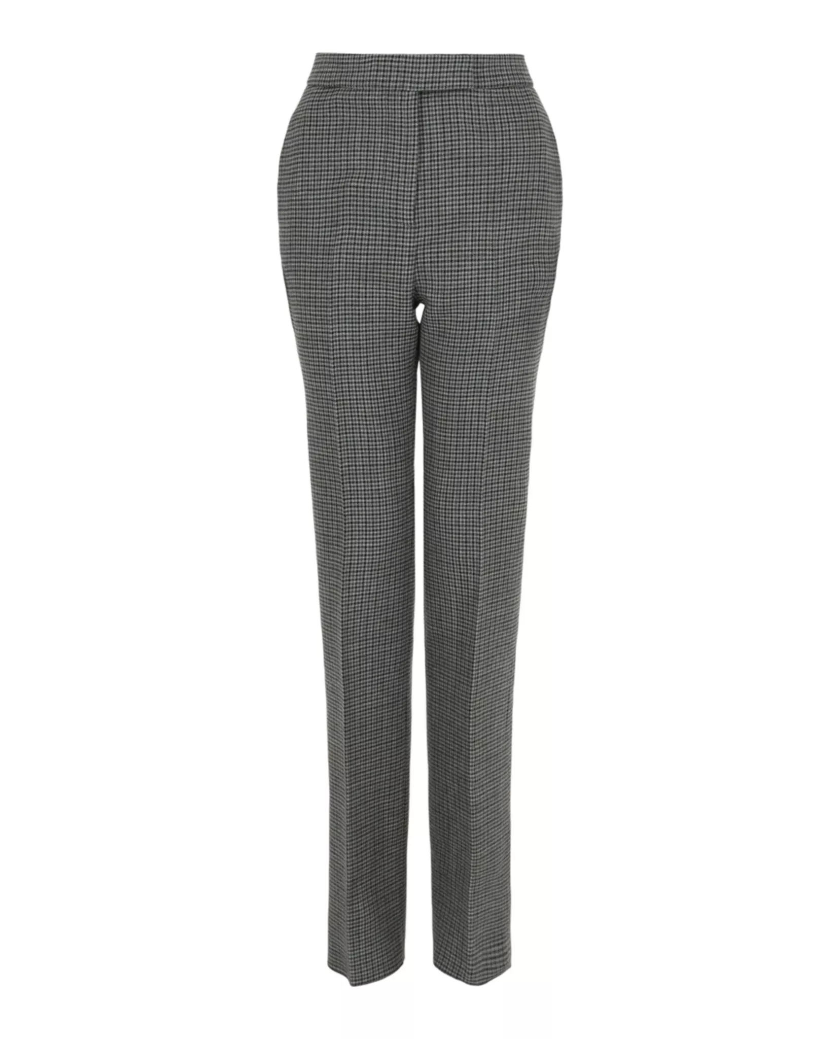 Ferragamo Womens Wool Houndstooth Trousers