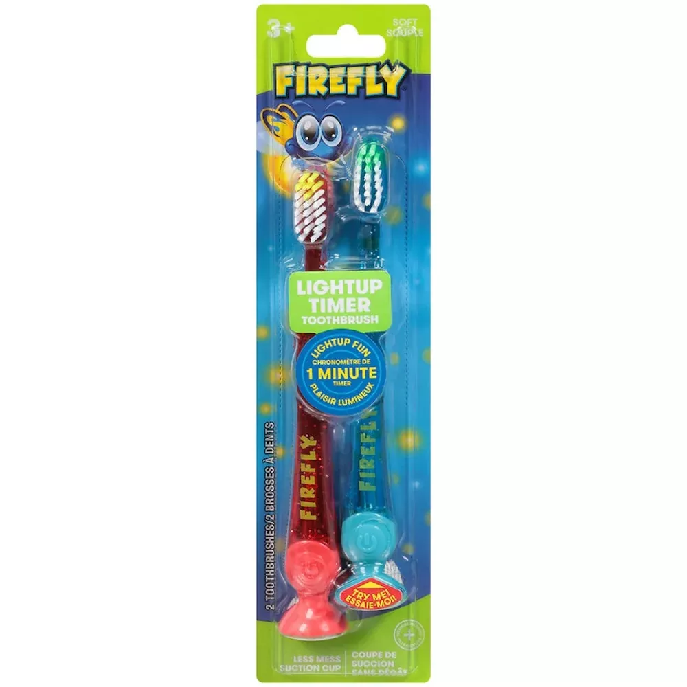 Firefly Kids' Light-Up Timer Toothbrush - Soft - 2ct
