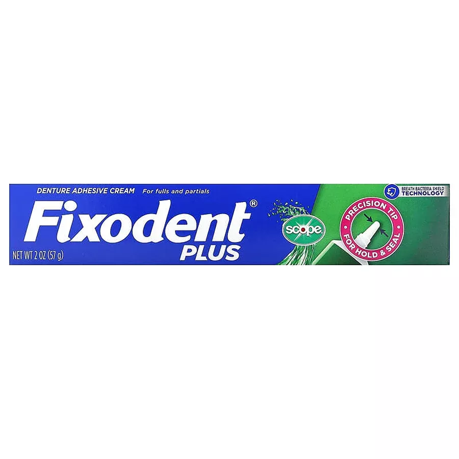 Fixodent Plus Scope Denture Adhesive Cream, 2 oz
