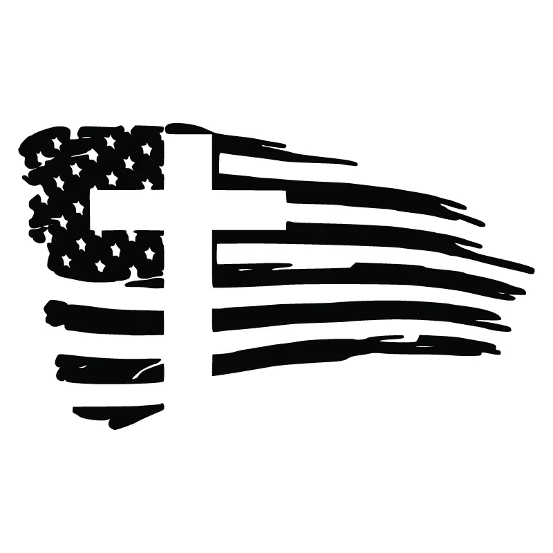 Flag Cross Hood Graphic