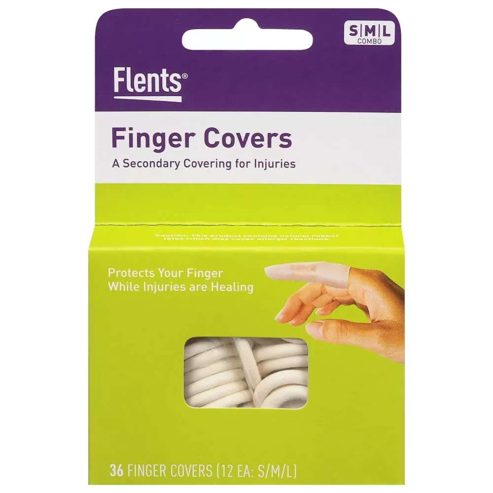 Flents Latex Finger Cot, Assorted Sizes, 36 EA