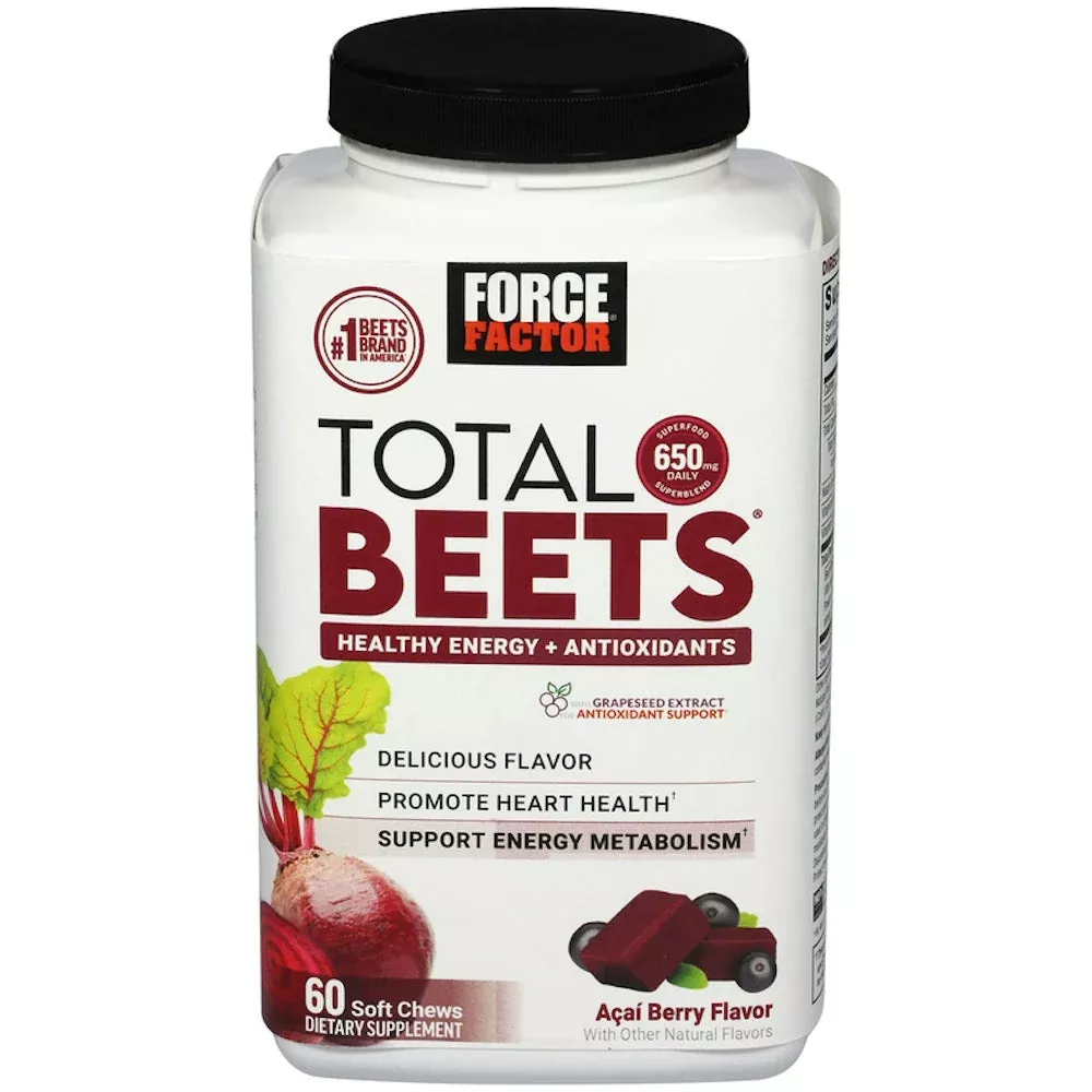 Force Factor Total Beets™ Soft Chews – Acai Berry Flavor