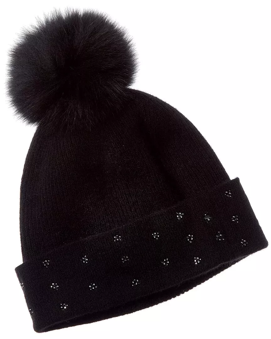 Forte Cashmere Crystal Cuff Cashmere Hat