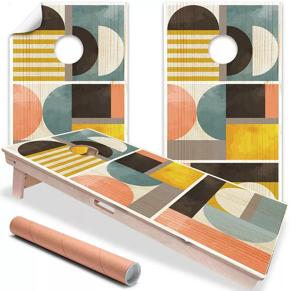 Geometric Abstract - Cornhole Board Wrap - Set of 2