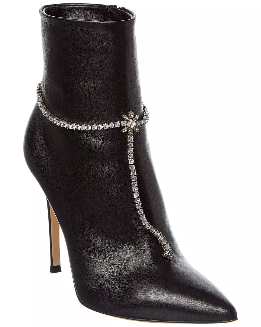 Gianvito Rossi Brilliant 105 Leather Bootie