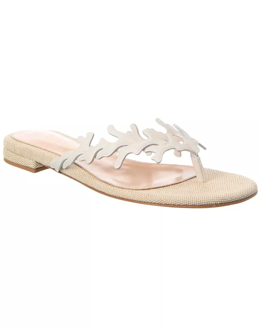 Gianvito Rossi Canvas & Leather Sandal