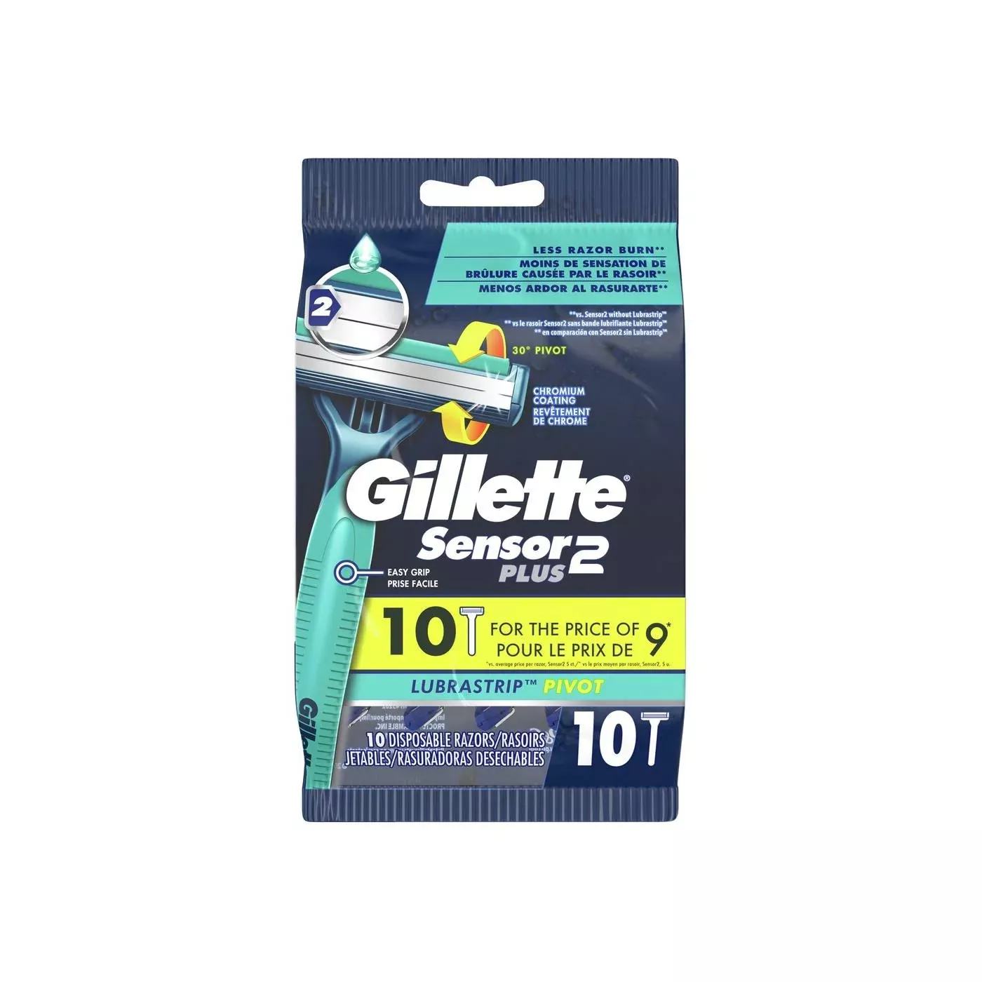 Gillette Sensor2 Plus Pivoting Head Men's Disposable Razors
