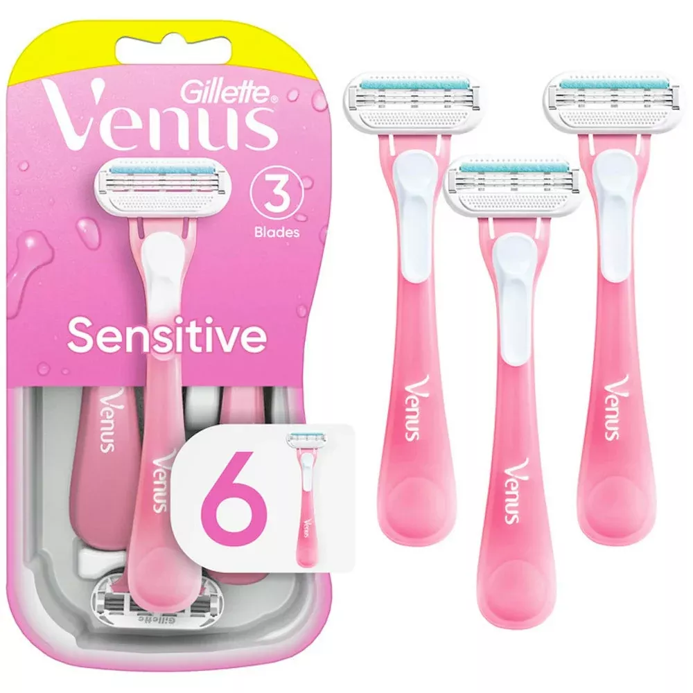 Gillette Venus Sensitive Disposable Razor, 6-Pack